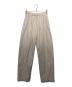 CLANE（クラネ）の古着「CURTAIN LACE TUCK PANTS(カーテンレースタックパンツ)」｜ベージュ