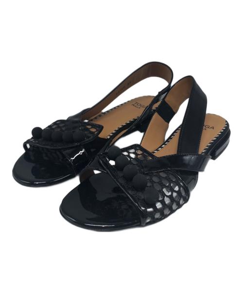 TOGA PULLA（トーガ プルラ）TOGA PULLA (トーガ プルラ) メッシュサンダル ブラック サイズ:23.5の古着・服飾アイテム