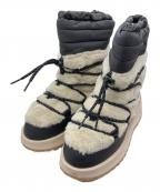 suicokeスイコック）の古着「fake fur lace up boots」｜ブラック
