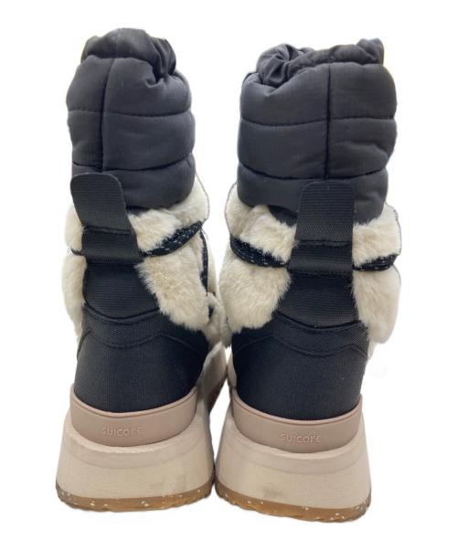 suicoke（スイコック）suicoke (スイコック) fake fur lace up boots ブラック サイズ:24の古着・服飾アイテム