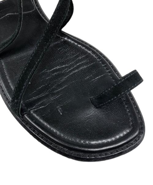 Manolo Blahnik（マノロブラニク）Manolo Blahnik (マノロブラニク) レースアップサンダル ブラック サイズ:38の古着・服飾アイテム