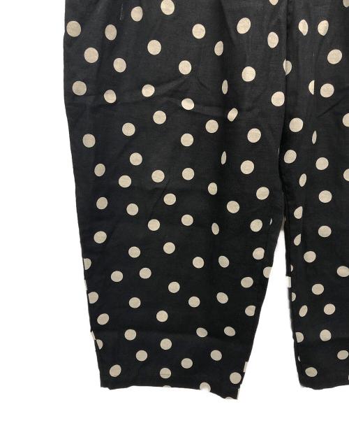 journal standard luxe（ジャーナルスタンダード ラックス）journal standard luxe (ジャーナルスタンダード ラックス) ドットリネンパンツ ブラック サイズ:表記無しの古着・服飾アイテム