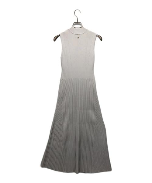 anuans（アニュアンス）anuans (アニュアンス) セミマーメイドニットワンピース グレー サイズ:M 未使用品の古着・服飾アイテム