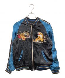 花旅楽団（ハナタビガクダン）の古着「リバーシブルスカジャン」｜ブルー