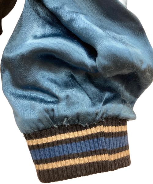 花旅楽団（ハナタビガクダン）花旅楽団 (ハナタビガクダン) リバーシブルスカジャン ブルー サイズ:Lの古着・服飾アイテム