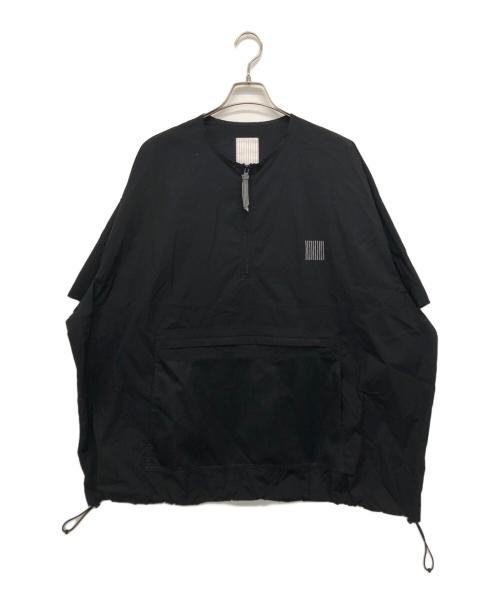 Stripes For Creative（ストライプ フォー クリエイティブ）Stripes For Creative (ストライプ フォー クリエイティブ) HALF ZIP NYLON SHIRT ブラック サイズ:XLの古着・服飾アイテム