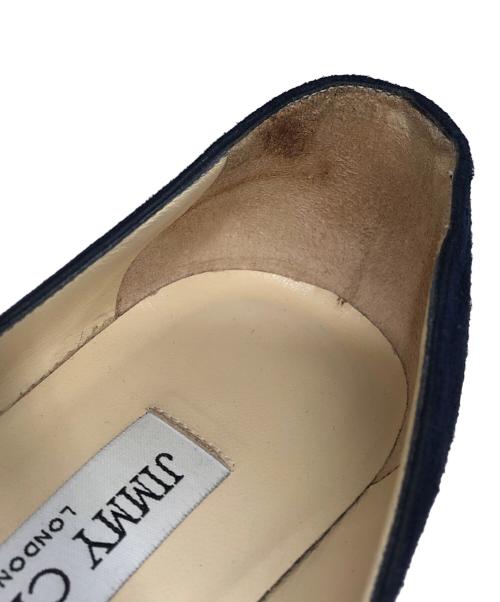 JIMMY CHOO（ジミーチュウ）JIMMY CHOO (ジミーチュウ) スウェードパンプス ネイビー サイズ:37 1/2の古着・服飾アイテム