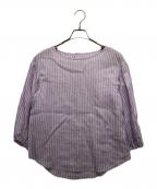 UNTITLEDアンタイトル）の古着「リネンストライプブラウス」｜パープル