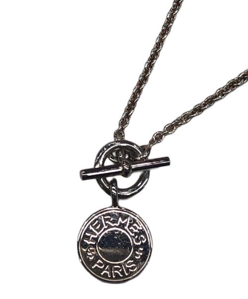 HERMES（エルメス）HERMES (エルメス) アミュレットHエクスリブリスネックレス シルバーの古着・服飾アイテム