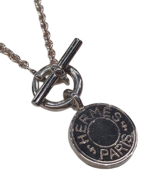 HERMES（エルメス）HERMES (エルメス) アミュレットHエクスリブリスネックレス シルバーの古着・服飾アイテム