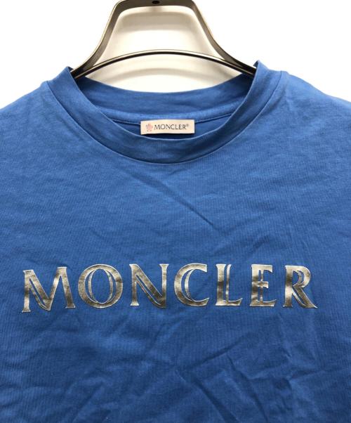 MONCLER（モンクレール）MONCLER (モンクレール) ロゴプリントTシャツ ブルー サイズ:XSの古着・服飾アイテム
