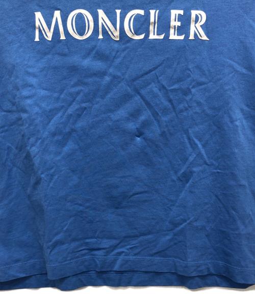 MONCLER（モンクレール）MONCLER (モンクレール) ロゴプリントTシャツ ブルー サイズ:XSの古着・服飾アイテム