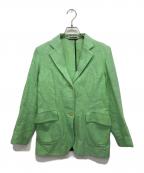 JIL SANDERジルサンダー）の古着「リネン混テーラードジャケット」｜黄緑