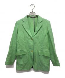 JIL SANDER（ジルサンダー）の古着「リネン混テーラードジャケット」｜黄緑