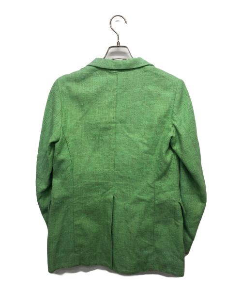 JIL SANDER（ジルサンダー）JIL SANDER (ジルサンダー) リネン混テーラードジャケット 黄緑 サイズ:36の古着・服飾アイテム
