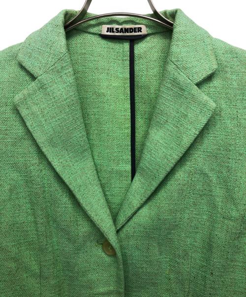 JIL SANDER（ジルサンダー）JIL SANDER (ジルサンダー) リネン混テーラードジャケット 黄緑 サイズ:36の古着・服飾アイテム