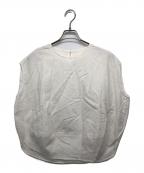 BEARDSLEYビアズリー）の古着「ノースリーブブラウス」｜ホワイト