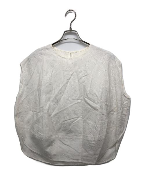 BEARDSLEY（ビアズリー）BEARDSLEY (ビアズリー) ノースリーブブラウス ホワイト サイズ:Fの古着・服飾アイテム