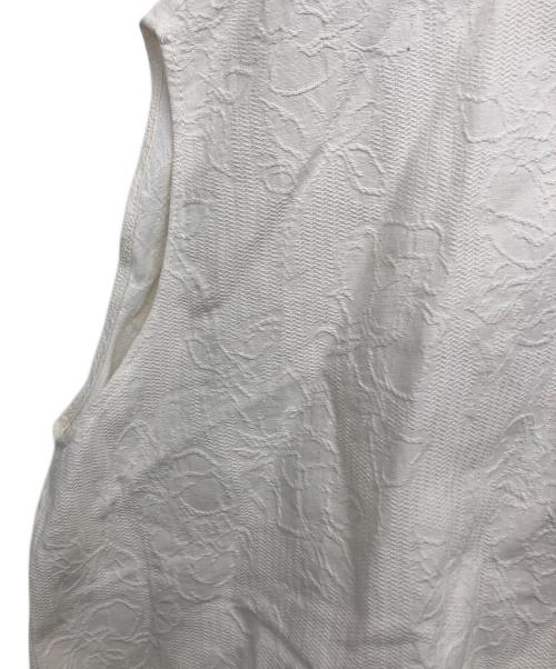 BEARDSLEY（ビアズリー）BEARDSLEY (ビアズリー) ノースリーブブラウス ホワイト サイズ:Fの古着・服飾アイテム