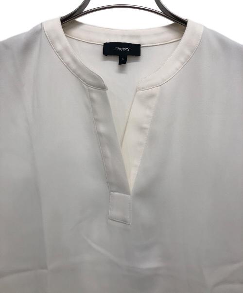 theory（セオリー）theory (セオリー) スキッパーブラウス ベージュ サイズ:Sの古着・服飾アイテム