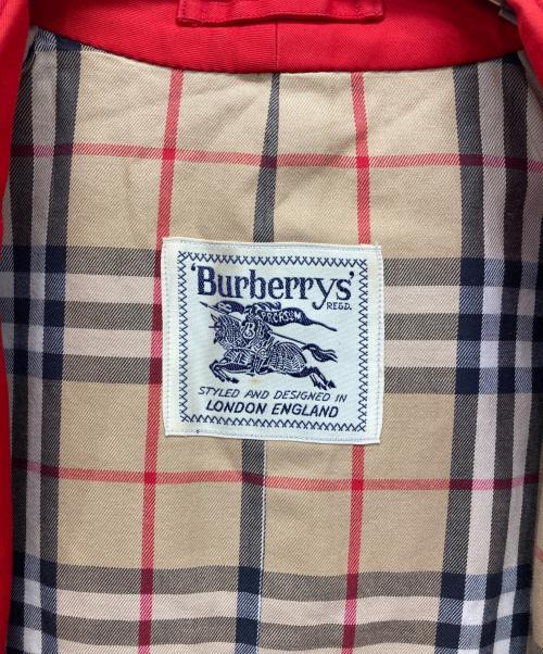 Burberry's（バーバリー）Burberry's (バーバリーズ) 裏地ノバチェックトレンチコート レッド サイズ:Mの古着・服飾アイテム