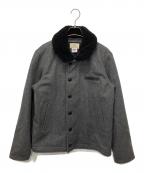 AVIREXアヴィレックス）の古着「MELTON N-1 メルトン デッキジャケット」｜グレー