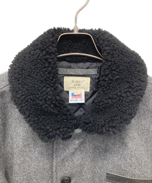 AVIREX（アヴィレックス）AVIREX (アヴィレックス) MELTON N-1 メルトン デッキジャケット グレー サイズ:XLの古着・服飾アイテム