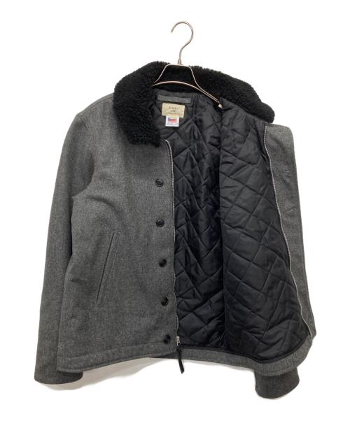 AVIREX（アヴィレックス）AVIREX (アヴィレックス) MELTON N-1 メルトン デッキジャケット グレー サイズ:XLの古着・服飾アイテム