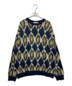 JOURNAL STANDARDジャーナルスタンダード）の古着「モヘヤミックスジャカードニット」｜ネイビー