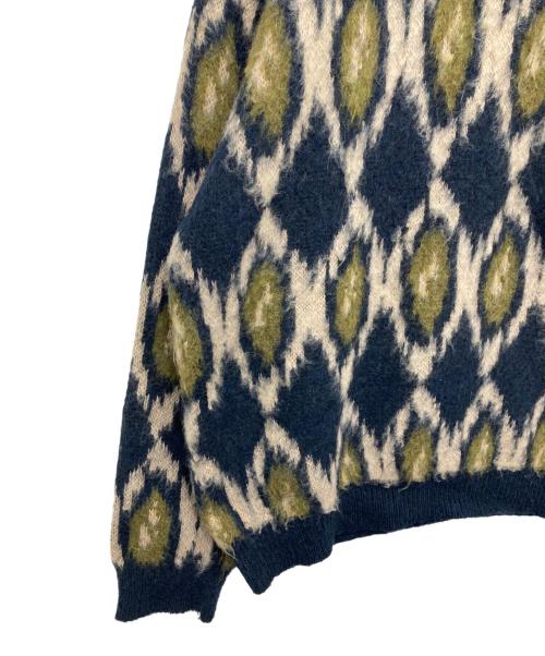 JOURNAL STANDARD（ジャーナルスタンダード）JOURNAL STANDARD (ジャーナルスタンダード) モヘヤミックスジャカードニット ネイビー サイズ:XLの古着・服飾アイテム