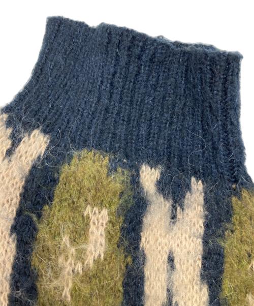 JOURNAL STANDARD（ジャーナルスタンダード）JOURNAL STANDARD (ジャーナルスタンダード) モヘヤミックスジャカードニット ネイビー サイズ:XLの古着・服飾アイテム