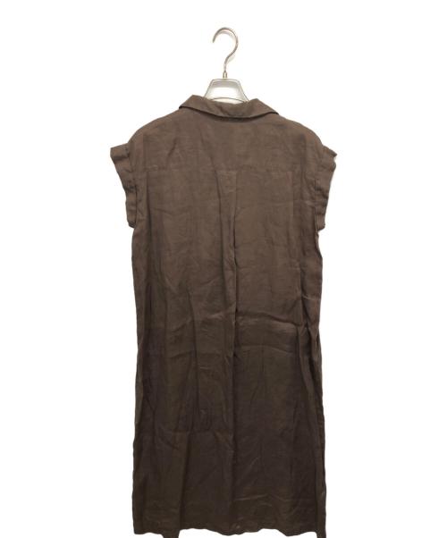 JOURNAL STANDARD relume（ジャーナルスタンダード レリューム）JOURNAL STANDARD relume (ジャーナルスタンダード レリューム) ノースリーブリネンワンピース ブラウン サイズ:38の古着・服飾アイテム