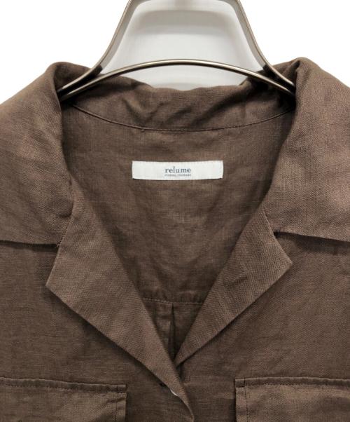 JOURNAL STANDARD relume（ジャーナルスタンダード レリューム）JOURNAL STANDARD relume (ジャーナルスタンダード レリューム) ノースリーブリネンワンピース ブラウン サイズ:38の古着・服飾アイテム