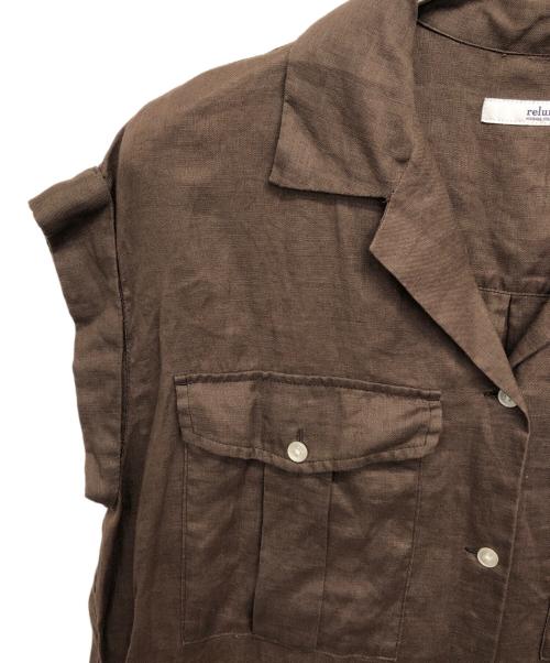 JOURNAL STANDARD relume（ジャーナルスタンダード レリューム）JOURNAL STANDARD relume (ジャーナルスタンダード レリューム) ノースリーブリネンワンピース ブラウン サイズ:38の古着・服飾アイテム