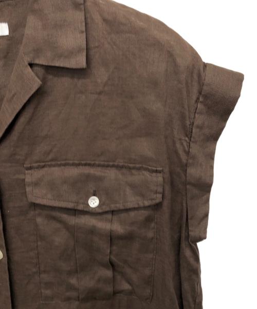 JOURNAL STANDARD relume（ジャーナルスタンダード レリューム）JOURNAL STANDARD relume (ジャーナルスタンダード レリューム) ノースリーブリネンワンピース ブラウン サイズ:38の古着・服飾アイテム