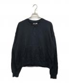 MATSUFUJIマツフジ）の古着「ヘンリーネックスウェット」｜ブラック