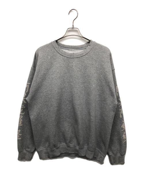 SASQUATCHfabrix.（サスクワッチファブリックス）SASQUATCHfabrix. (サスクワッチファブリックス) ダメージ加工スウェット グレー サイズ:Lの古着・服飾アイテム