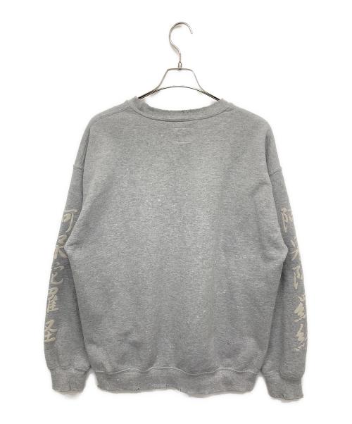 SASQUATCHfabrix.（サスクワッチファブリックス）SASQUATCHfabrix. (サスクワッチファブリックス) ダメージ加工スウェット グレー サイズ:Lの古着・服飾アイテム