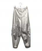 MAISON SPECIALメゾンスペシャル）の古着「Leather Cargo Pants」｜シルバー