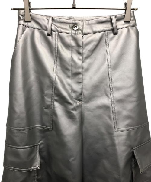 MAISON SPECIAL（メゾンスペシャル）MAISON SPECIAL (メゾンスペシャル) Leather Cargo Pants シルバー サイズ:36の古着・服飾アイテム