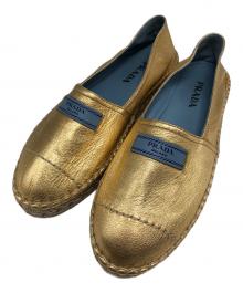 PRADA（プラダ）の古着「エスパドリーユ」｜ゴールド