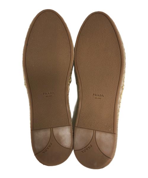 PRADA（プラダ）PRADA (プラダ) エスパドリーユ ゴールド サイズ:39の古着・服飾アイテム