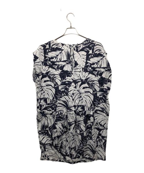 Max Mara WEEK END LINE（マックスマーラ ウイークエンドライン）Max Mara WEEK END LINE (マックスマーラ ウイークエンドライン) ボタニカル総柄ノースリーブワンピース ネイビー サイズ:Mの古着・服飾アイテム