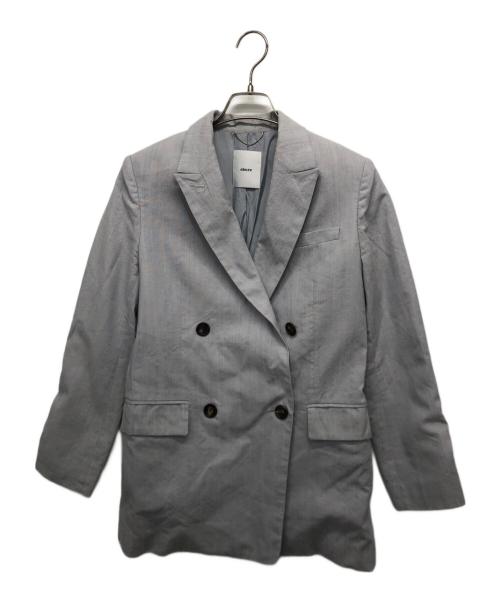 ebure（エブール）ebure (エブール) ダブルテーラードジャケット グレー サイズ:36の古着・服飾アイテム