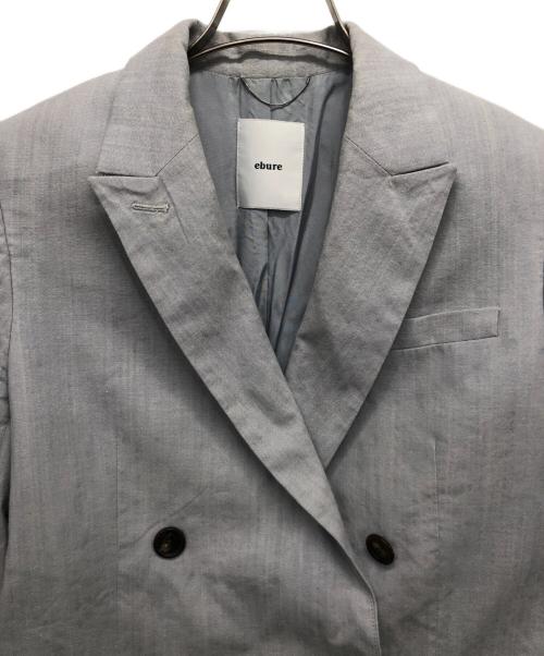 ebure（エブール）ebure (エブール) ダブルテーラードジャケット グレー サイズ:36の古着・服飾アイテム