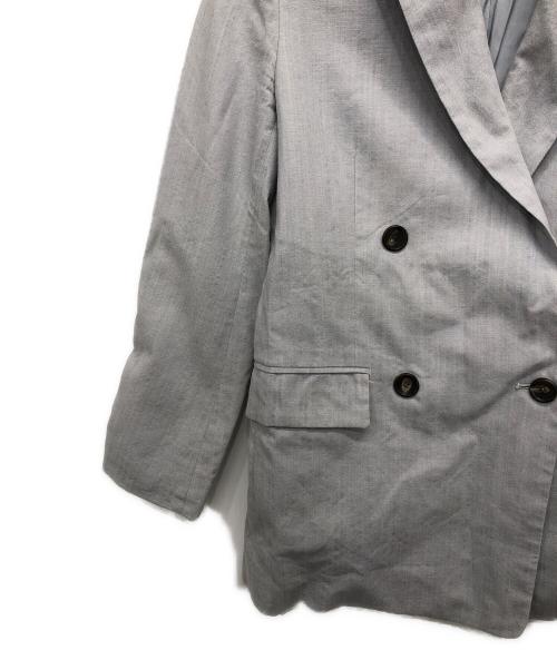 ebure（エブール）ebure (エブール) ダブルテーラードジャケット グレー サイズ:36の古着・服飾アイテム