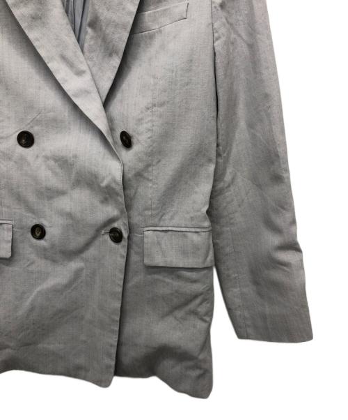 ebure（エブール）ebure (エブール) ダブルテーラードジャケット グレー サイズ:36の古着・服飾アイテム