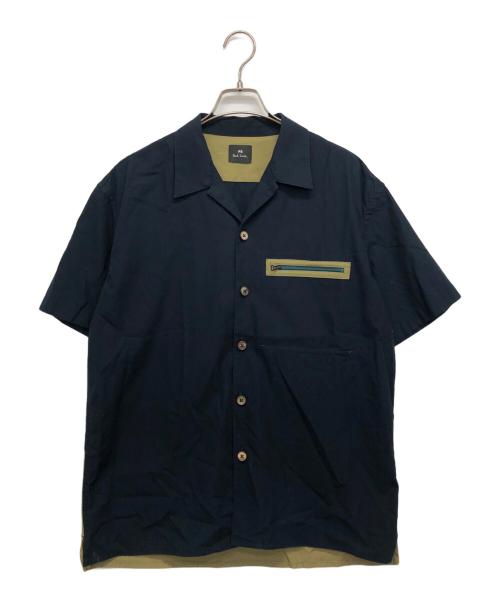 PS Paul Smith（ＰＳポールスミス）PS Paul Smith (ＰＳポールスミス) 半袖シャツ ネイビー サイズ:Lの古着・服飾アイテム