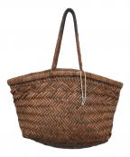 SAINT CHRISTOPHERセント クリストファー）の古着「レザーメッシュトートバッグ」｜ブラウン