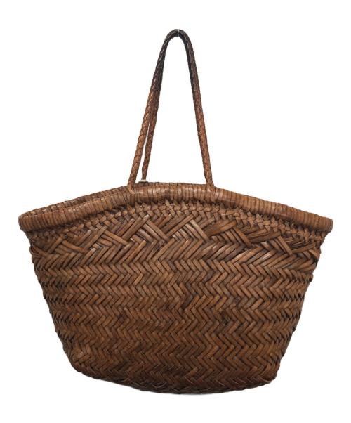 SAINT CHRISTOPHER（セント クリストファー）SAINT CHRISTOPHER (セント クリストファー) レザーメッシュトートバッグ ブラウンの古着・服飾アイテム